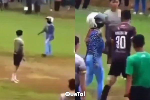 Chica interrumpe el partido de futbol de su novio para llevarlo a casa